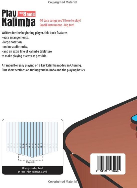 Kalimba Muziekboek - Duimpiano Liedjes - Muziek Leren Spelen - 40 Eenvoudige Nummers - 80 Pagina's - Niet Van Toepassing