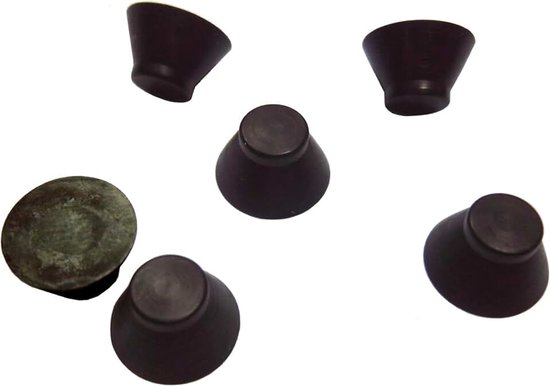 Kalkoenenstop Stud rubber zwart 20 stuks