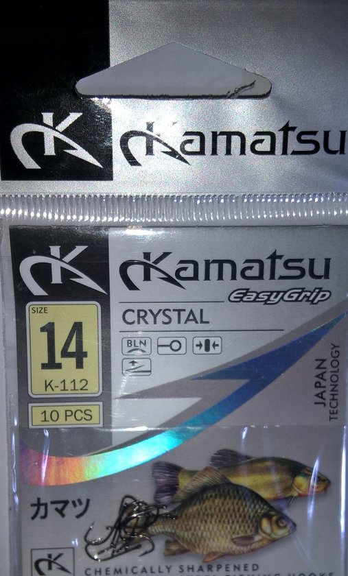 Kamatsu Crystal Haak Maat 14 BLN Oog - 10 stuks
