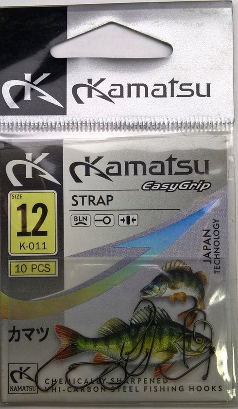 Kamatsu Strap Haken Maat 12 BLN - 10 Stuks met Oog van Kamatsu