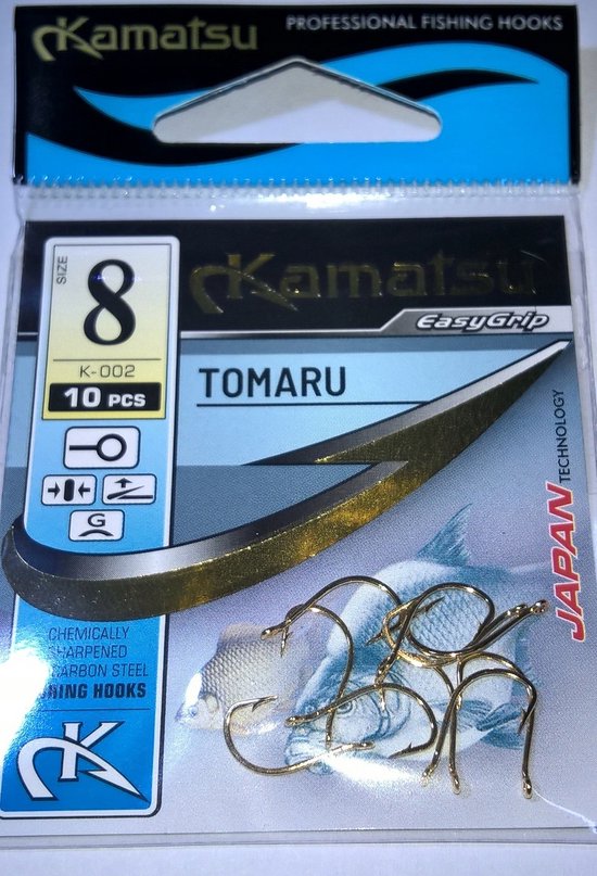 Kamatsu Tomaru K-002 Hengels Haken Goud Maat 8
