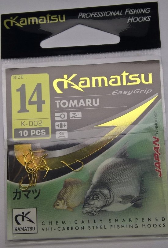 Kamatsu Tomaru K-002 Hengelsport Haken - Maat 14 - Goud