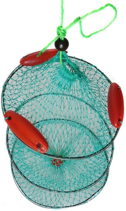 KANANA schepnet - Zwemmend net - Vissen op boot - Drijvende elementen - 60x40cm - Zwart