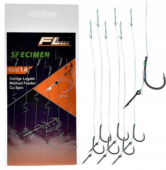 Kant-en-klare Method Feeder Haken met Naald - Haak #14 SPECIMEN