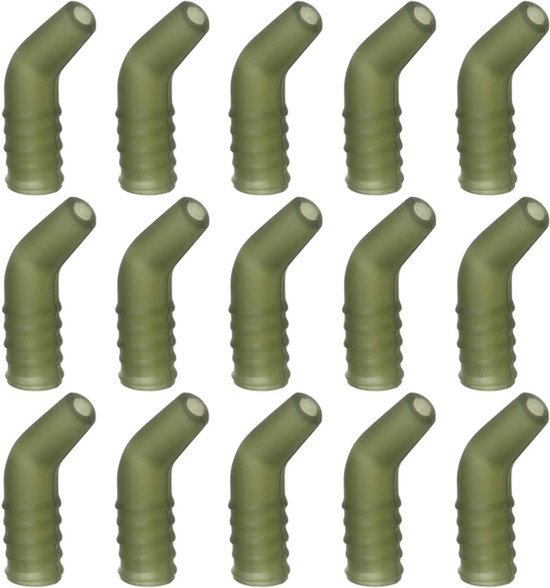 - Karper Visserij Rigs Haak - Rig Aligners Ronnie Rig - Terminal Visgerei - Flexi Rubber - Natuurlijke Groen - Geschikt voor - Karper Vissen - Flexibel Materiaal - 30 Stuks