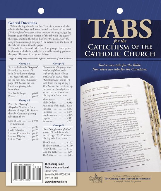 Kathechismus Tabs voor Snelle Referentie van Kerkelijke Leer van Merkloos