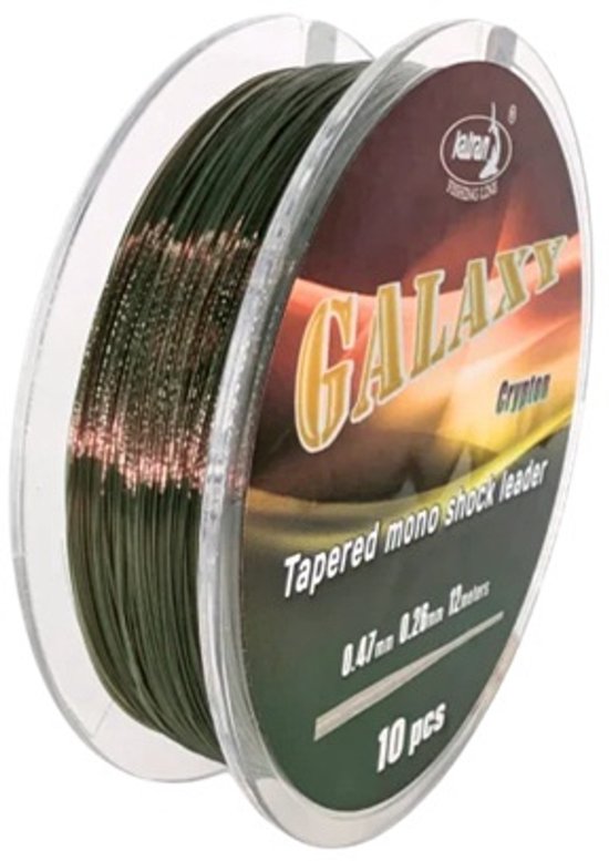 Katran GALAXY Crypton Tapered Mono Shock Leader 0.47-0.26mm van Merkloos