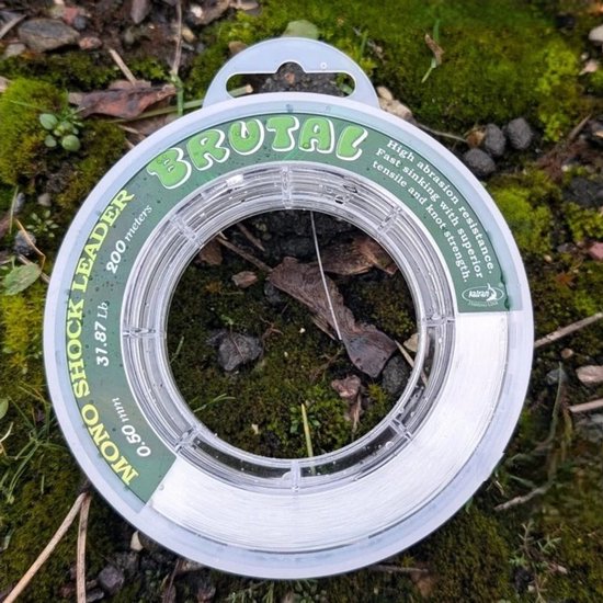 Katran Leadermateriaal BRUTAL Mono Shock Leader 0.50mm 200mtr van Merkloos