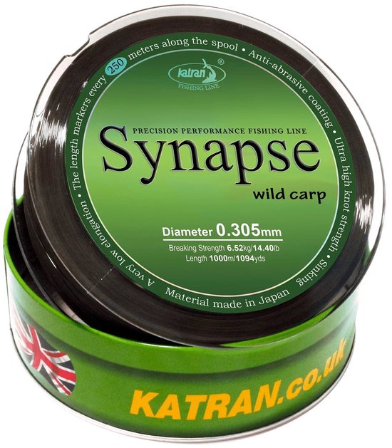 Katran Synapse Wild Carp Vislijn 0.305mm Donkergroen van Katran
