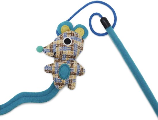 Kattenhengel - Multi-kleurig - Interactief Speelhengel met Muis voor Katten
