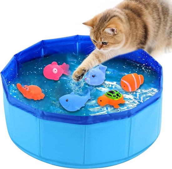 Kattenzwembad voor katten, 30 × 10 cm, klein kinderbadje voor katten, kattenzwembad voor katten, mini-zwembad voor katten, zwembad voor honden om te baden en te spelen