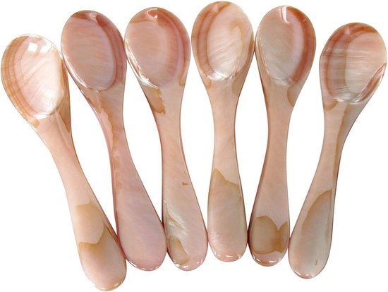 Kaviaar Lepels - Parelmoer Lepeltjes - Kaviaar Serveren - 100% Handgemaakt - 95 cm - Roze