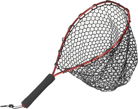 Kayak Schepnet - Visnet Rubber - Vissen Vangen - Visvriendelijk Materiaal - 42cm - Rood