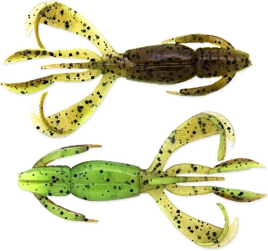 Keitech Crazy Flapper 3.6 Strong Squid Scent (7 pcs) - Kleur : Green Pumpkin Chartreuse van Keitech
