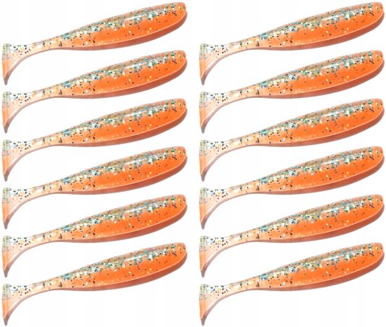 Keitech Easy Shiner 5cm Rubber Baits - 12 Stuks - Helder Oranje van Merkloos