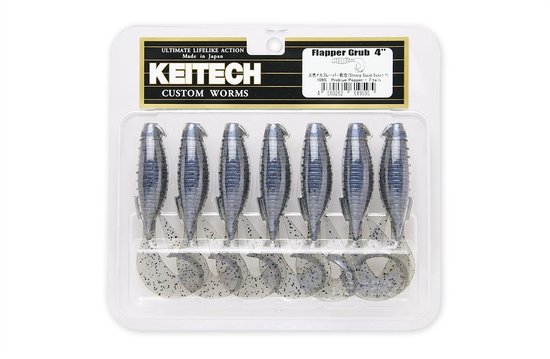Keitech Flapper Grub 4’’ - 10cm (7 pcs) - Maat : Lime Chartreuse van Keitech
