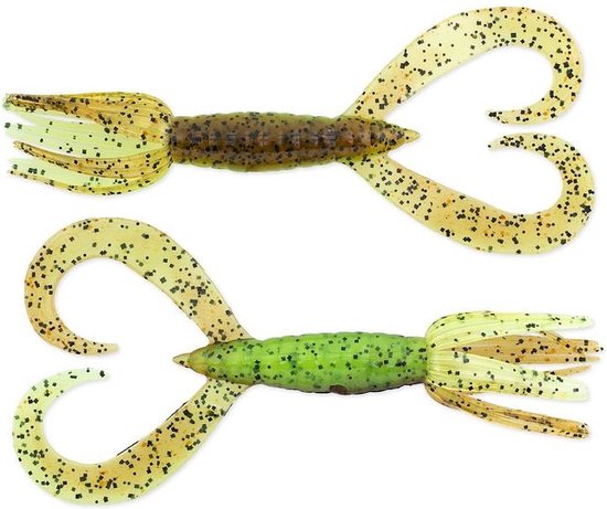 Keitech Little Spider - 3 Inch Green Pumpkin/ Chartreuse 7.5cm van Keitech