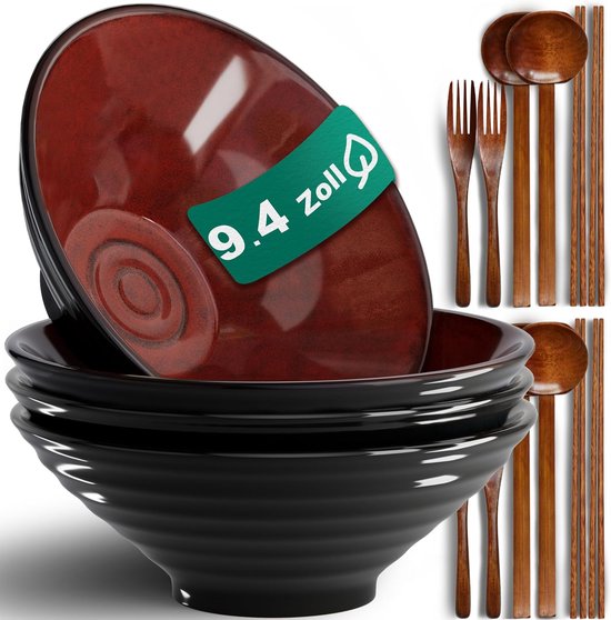 Keramische kommenset 16-delig