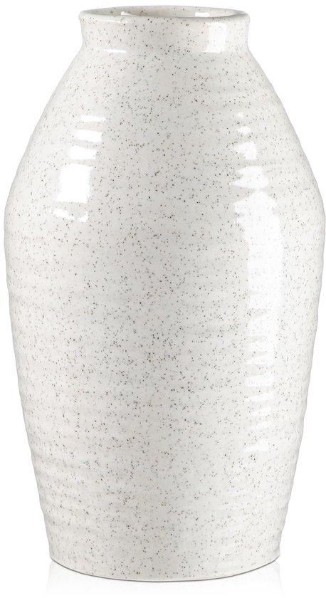 keramische vazen voor bloemen 26,9 cm hoge keramische vaas ellipsvormige gespikkelde vaas grote bloemenvazen voor woonkamer bureau tafel moderne slaapkamerdecoratie boho huis