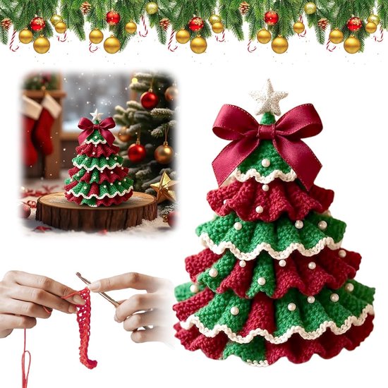 Kerst Haakset voor Beginners en Gevorderden, DIY Haakprojecten met Kerstbomen en Handgemaakte Haken, Perfecte Kerstdecoratie