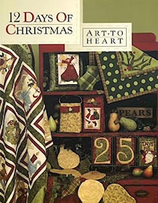 Kerst Quilt Boek - Patronenboek Naaien - Creatief Knutselen - 12 Dagen Ontwerpen - Papier Gewicht 70 - Wit