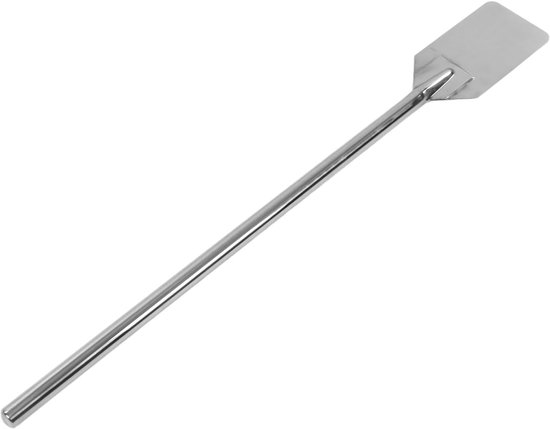 Keukenspatel, roestvrijstalen kookspatel met lange steel voor bakken en roeren, 92 cm, extra groot keukengereedschap
