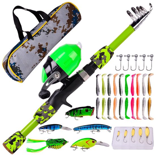 Kinder Visstokset met Spincast Reel en Tackle Box