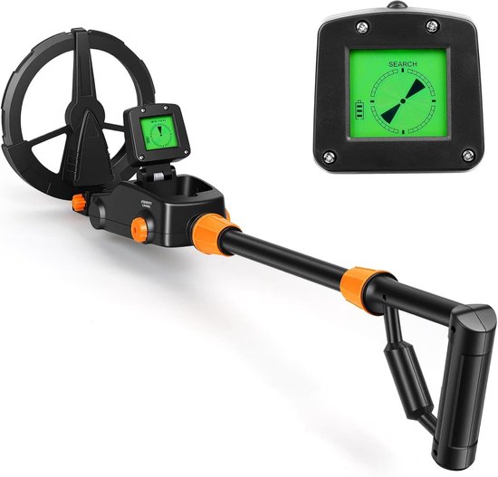 Kindermetaaldetector, IP66 Waterdicht, Vouwbaar Ontdekkingsapparaat met Zoekspoel, LCD Scherm en Geluidsweergave, Lichtgewicht en Draagbaar voor Buitenavonturen