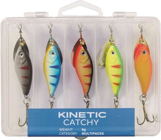 Kinetic Catchy 5pcs 9g - Lead Free Spinner Set voor Forel, Baars en Roofvis van Kinetic