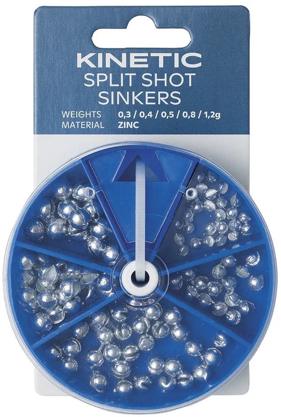 Kinetic F667 Gespleten Loodhagel Zilver 0.3/0.4/0.5/0.8/1.2 g van Kinetic