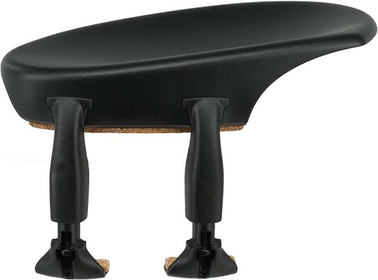 Kinsteun, zijwaartse kinsteun viool 4/4, high-tech kunststof, anatomisch gevormd, allergiegetest, met schroevendraaier, zwart, Made in Germany, 250111