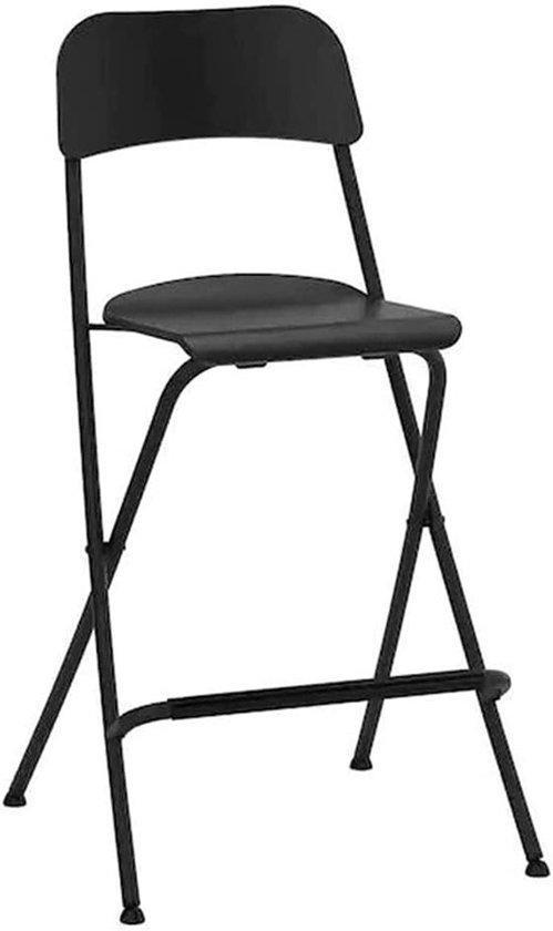 Klapstoel - Opvouwbare stoel - Buiten zitten - Ergonomisch ontwerp - 103 cm hoog - Zwart