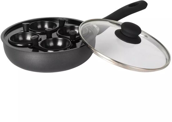 Klausberg KH-1806 - Granieten Pan - 20cm - Deksel - Wkład dla Eieren van Merkloos