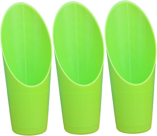 Kleine tuinschep, grondschep, 3-pack plastic tuinschep kleine schoppen voor planten, multifunctioneel voor tuinieren en verplanten - groen