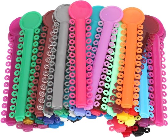 Kleurige orthodontische ligatuur elastieken – 40 stuks plastic ringen voor beugels en tandcorrectie