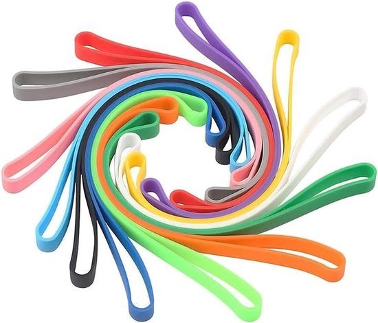 Kleurige Silicone Rubber Bands - 24 Stuks Elastische Ringen voor Planners, Notebooks en Creatieve Klussen