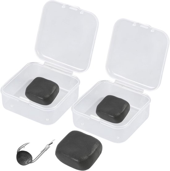 Kneedlood voor vissen, 15 g per stuk, zwart wolfraam putty, antislip en herbruikbaar, ideaal voor pop-up rigs en vissen in zoetwater en zoutwater (totaal 30 g)