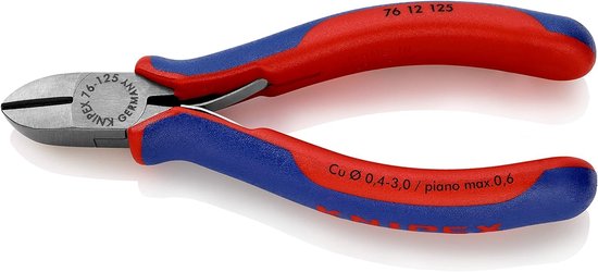 KNIPEX Zijsnijtang voor elektromechanica met meer-componenten greep 125 mm, 76 12 125