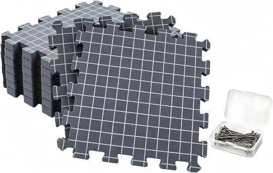 Knit Blocking Mat voor Haken en Breien, Spanner voor Granny Squares, Extra Dikke Stretch Board met 100 T-Needles, Ideaal voor Creatieve Projecten en Haken Accessoires