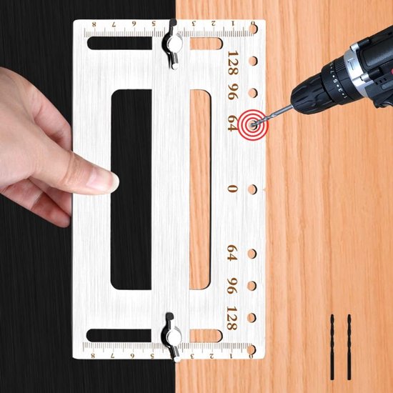 knoppen boorsjabloon, kast hardware roestvrij staal gatenzoeker gatenopener voor kastgrepen en commodegrepen, laden trek- en knoppen montagegereedschap