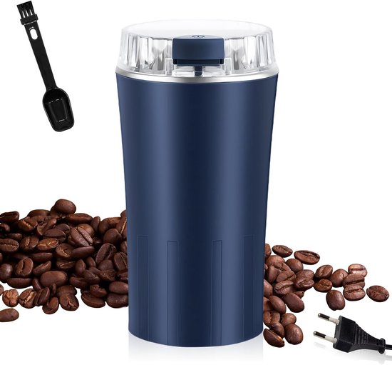 Koffiemolen met 300 W Vermogen, Automatische Specerijenmaler met RVS Messen, Inclusief Reinigingsborstel voor Koffie, Specerijen en Noten