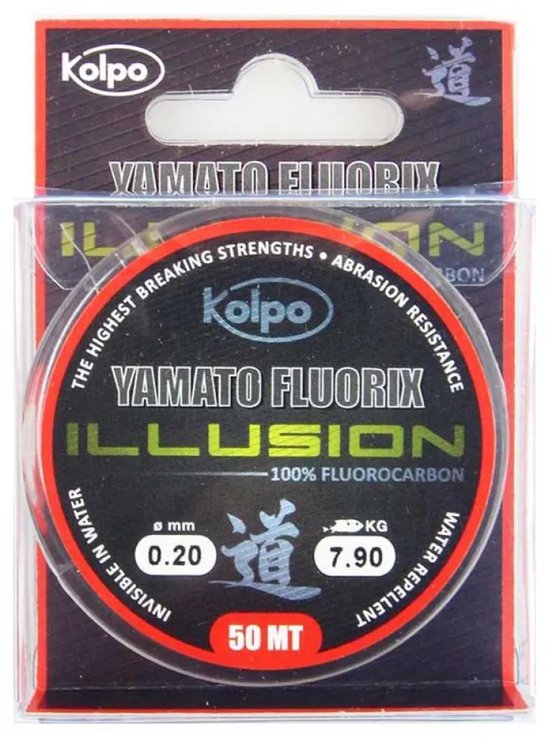 Kolpo Illusion 50 M Flurocarbon Transparant 0.300 mm van Merkloos