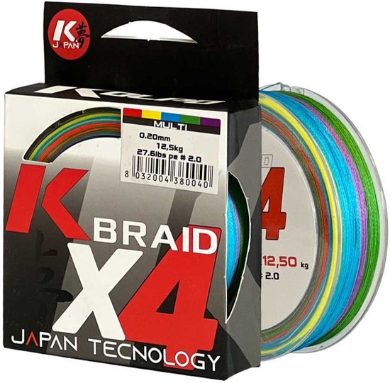 Kolpo Kx4 150 M Gevlochten Vislijn Transparant 0.060 mm van Kolpo