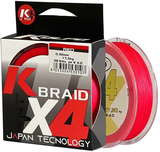 Kolpo Kx4 150 M Gevlochten Vislijn Transparant 0.080 mm van Kolpo