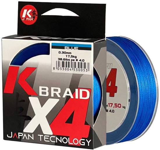 Kolpo Kx4 300 M Gevlochten Vislijn Transparant 0.140 mm van Kolpo