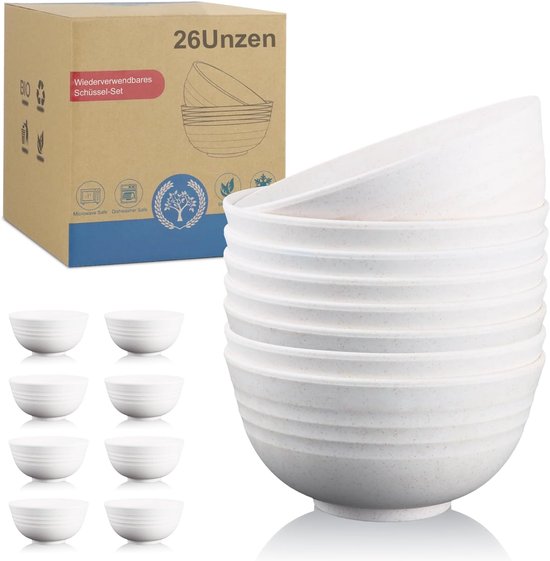 Kommenset van 8 stuks, 750 ml