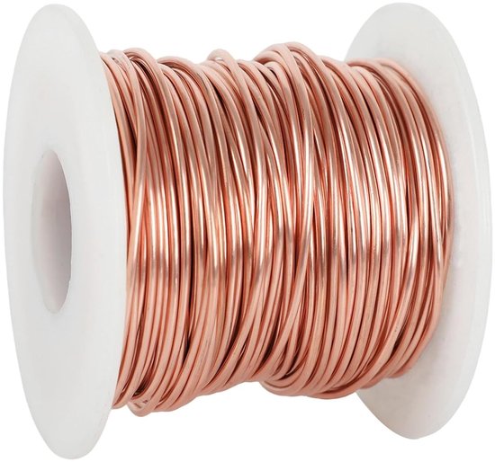 Koper Draad 0.5/0.8/1/1.5/2/2.5/3 mm, 500g Spoel voor Tuinieren, Elektrische Toepassingen en DIY Klussen