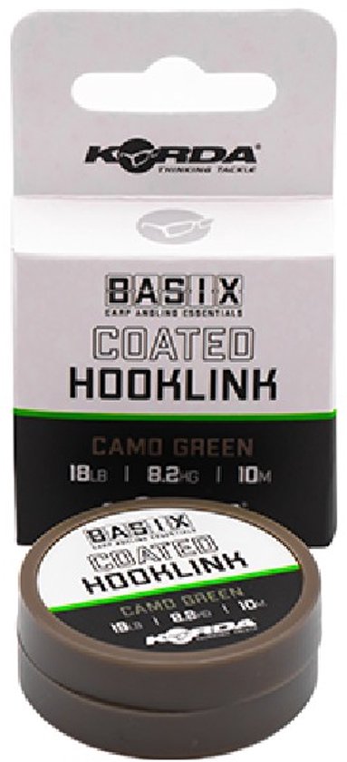 Korda Basix Coated Hooklink | 10m 18lb van Merkloos