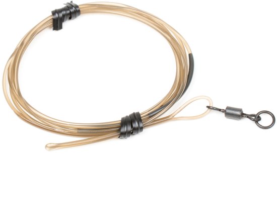 Korda Camouflage Leaders + Ringwartel - Clay Brown - Bruin van Merkloos