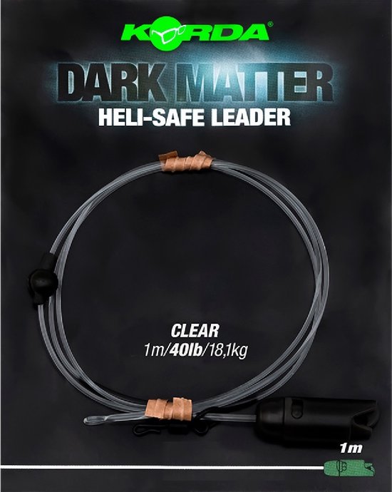 Korda Dark Matter Heli Safe Leader - Clear - 40lb - 1.00m - Transparant van Merkloos